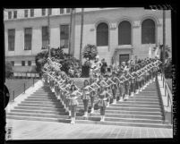 The Comptonettes and Compton High School Band at City Hall for National Music Week in Los Angeles, Calif., 1957