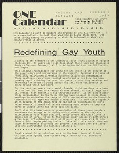 ONE calendar 34/1-9 (1986)