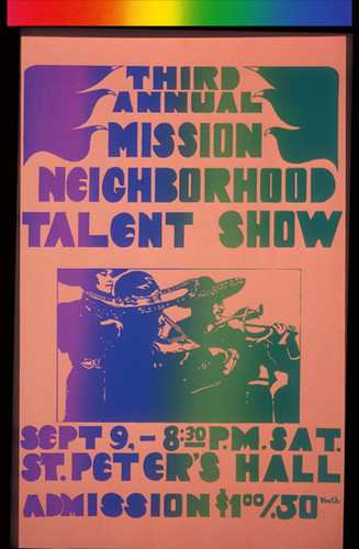 3rd Annual Mission Neighborhood Talent Show, Announcement Poster for