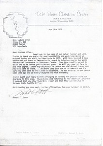 Letter from Robert C. Stott to Ludvik Üllen