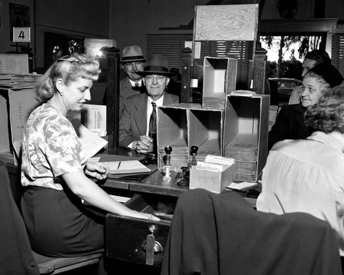 California Highway Patrol Motor Vehicle Registration Office, Santa Ana, January 15, 1951