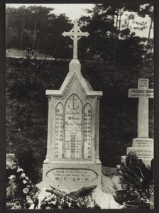 Missionary Martin Schaub's Gravestone in the Hong Kong Cemetery, in Happy Valley, Hong Kong Island, Hong Kong