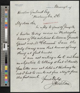 James H. Wilson, letter, 1897-02-01, to Hamlin Garland