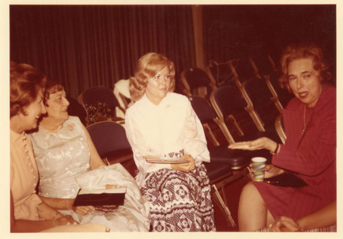 L to R: Mrs. Helen Young, Mrs. Seaver, Unknown, Mrs. Margaret Brock (Color)