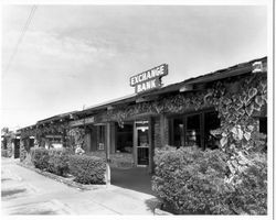 Exterior view of the Exchange Bank, Montgomery Village, Santa Rosa, California, May 28, 1961