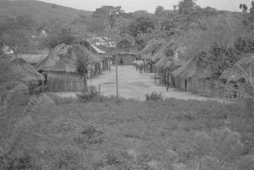 Houses with thatched roofs, San Basilio de Palenque, 1976