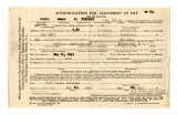 Authorization of allotment of pay, W.D., A.G.O. Form no. 29, James Osamu Saito