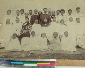 Congregation and pastors, Betafo, Madagascar, ca.1892