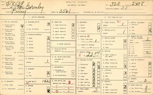 WPA household census for 3561 PERCY, Los Angeles