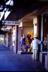 Mode O' Day dress shop and other business along North Main Street, Sebastopol, California, 1970