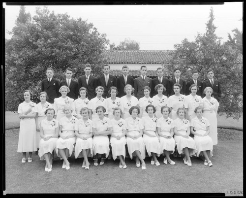 1935 graduating class, Polytechnic Elementary School, 1030 East California, Pasadena. 1935