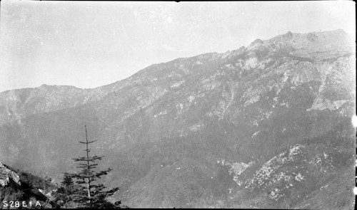 Trail Routes, Panorama of HST route, Panther Gap to Kaweah Peaks. Far left panel of a four panel panorama