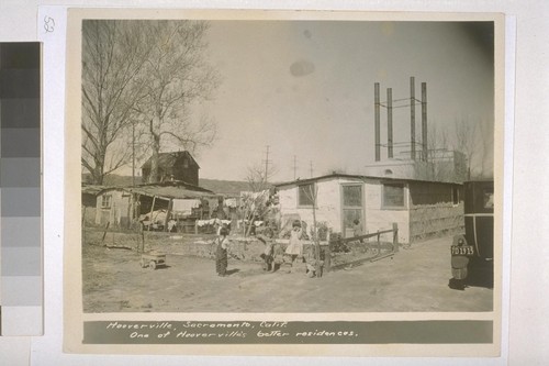 Hooverville, Sacramento, California. One of the Hooverille's better residences