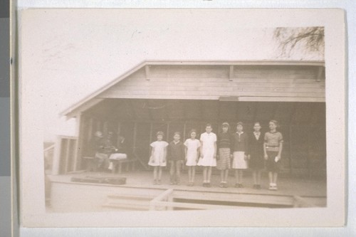 Spring, 1936, Kern County. Arvin Migratory Labor Camp - Dramatics