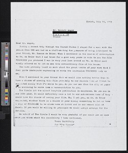 Kenneth Anger, letters (1958/1964)