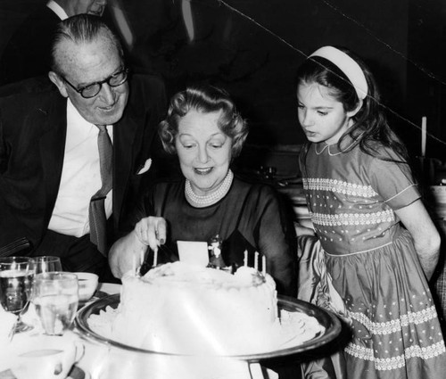 Harold Lloyd with wife and granddaughter