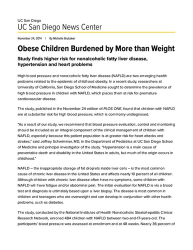 Obese Children Burdened by More than Weight