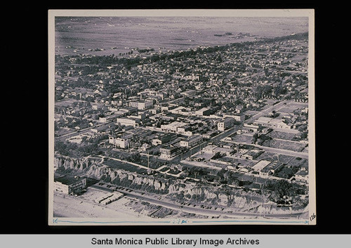 Aerial view of Santa Monica, Calif