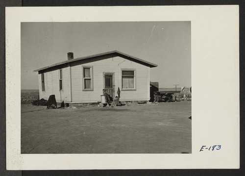 A typical house provided for volunteer beet workers of Japanese ancestry at Colorado beet farms near Keensburg, Colorado. Photographer: Parker, Tom Keensburg, Colorado