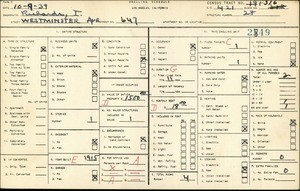 WPA household census for 647 WESTMINSTER AVE, Los Angeles County