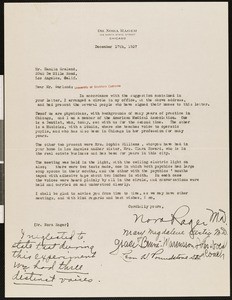 Nora Rager, letter, 1937-12-17, to Hamlin Garland