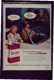 Winston Taste Good! Like a Cigarette Should! Taste is what folk talk about - and like about Winston. Smoke Winston America's best-selling, best-tasting filter cigarette!