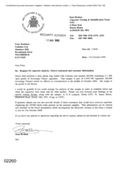 [HM Custom & Excise National Intelligence[Letter from Sean Brabon to Peter Redshaw regarding Request for cigarette analysis, witness statement and customer information]