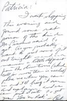 Undated letter from Carl Duncan to Patricia Whiting