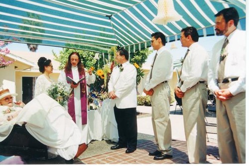 Patricia Whiting in her third wedding ceremony