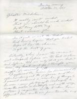 Letter and poems from Carl D. Duncan to Patricia Whiting, October 30, 1964
