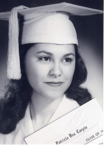 Patricia Whiting in high school graduation regalia