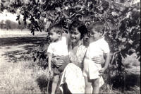 Patricia Whiting with nephews