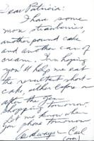 Undated letter from Carl Duncan to Patricia Whiting