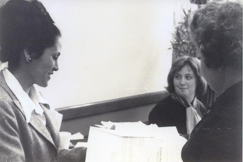 Patricia Whiting with office staff