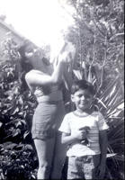 Patricia Whiting and her brother with pets