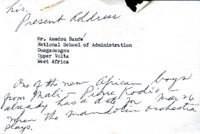 Undated letter from Carl Duncan to Patricia Whiting