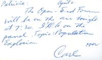 Undated Letter from Carl Duncan to Patricia Whiting