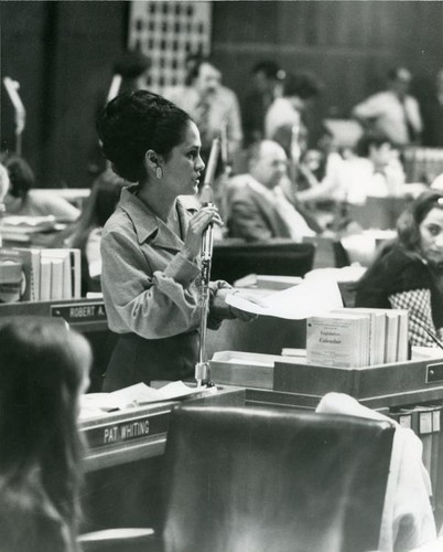 Patricia Whiting on the House floor