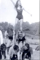 Patricia on top of the pyramid