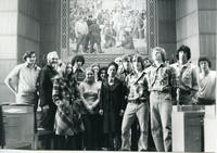 Patricia Whiting with students in the House of Representatives