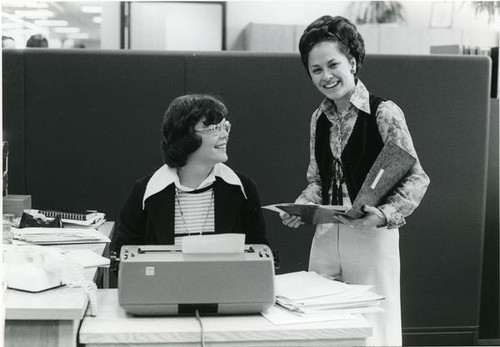 Patricia Whiting with office staff