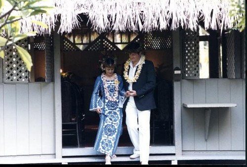 Vince and Patricia Whiting exiting the CoCo Palms Chapel