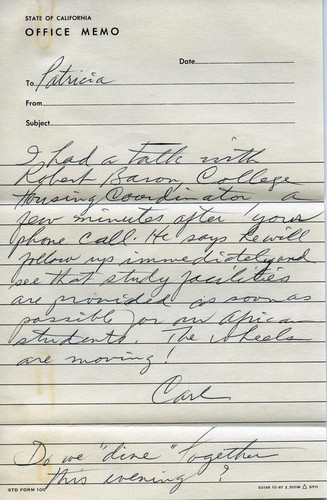 Letter from Carl D. Duncan to Patricia Whiting, dated 1964-10-19