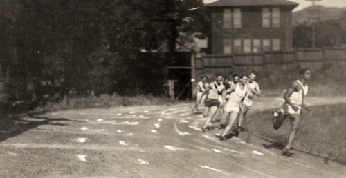 Chico State Normal Track Team in a Race