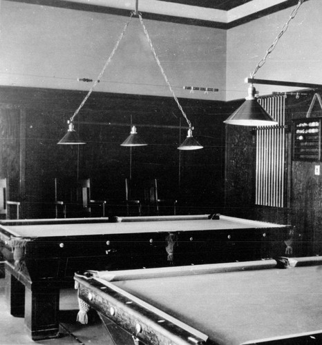 Diamond Match Company : Billiard Room in Recreation Hall