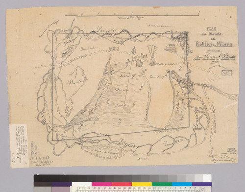 Plan del Rancho de la Roblar de la Miseria [Calif.] : pretendido por Juan N. Padilla, 1845