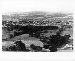 View of Healdsburg from slope of Fitch Mountain looking southwest
