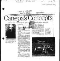 Canepa's Concepts; On the road-and his own life-auto designer is poetry in motion