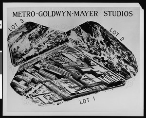 Aerial view of Metro-Goldwyn-Mayer Studio, ca.1925