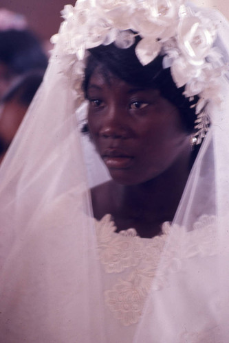 Bride portrait, San Basilio de Palenque, 1976